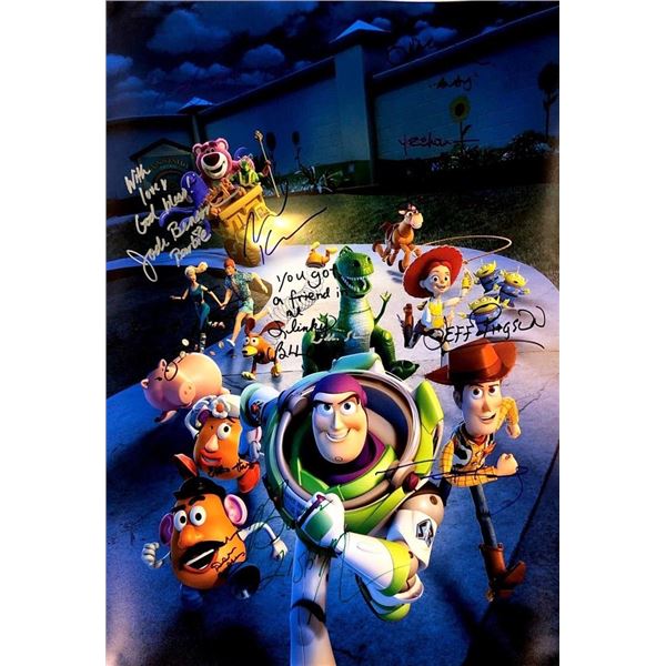 Toy Story 3 cast facsimile signed movie poster