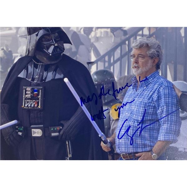 Star Wars George Lucas facsimile signed  photo