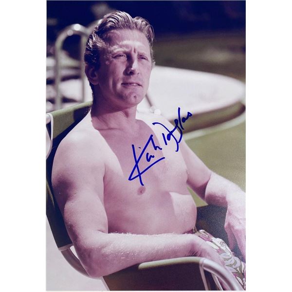 Kirk Douglas facsimile signed  photo