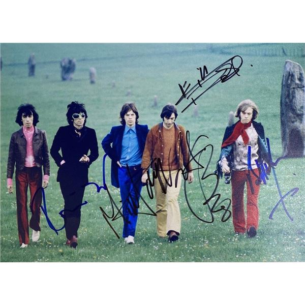 The Rolling Stones facsimile band signed photo