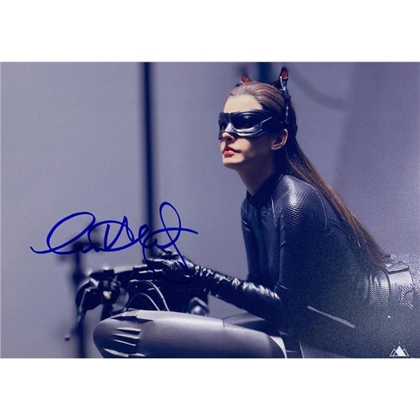 The Dark Knight Rises Anne Hathaway facsimile signed  movie photo