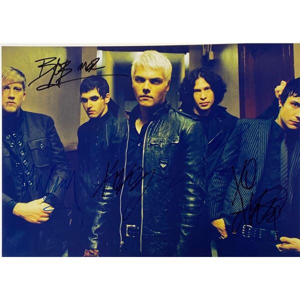 My Chemical Romance band facsimile signed  photo