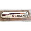 Image 2 : Vintage M1 Garand Tin Sign Mounted on Original Patent Schematics