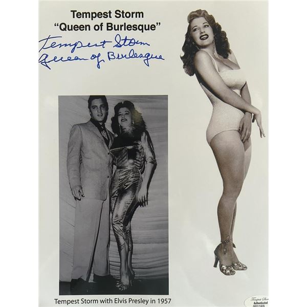 Tempest Storm signed photo