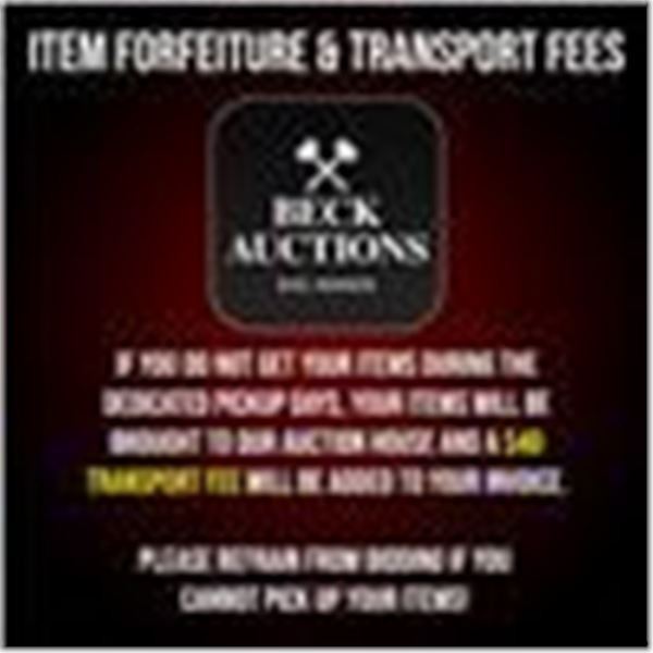 Item Forfeiture & Transport Delivery Fees & Conditions