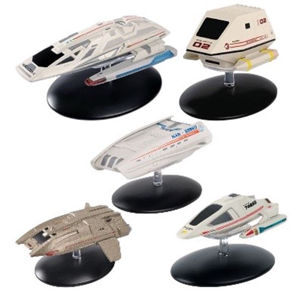 5pc Star Trek Starship Models - Shuttlecraft Aldrin 0310-A/A 2019, Shuttlecraft Type-11 1647-A/D 202