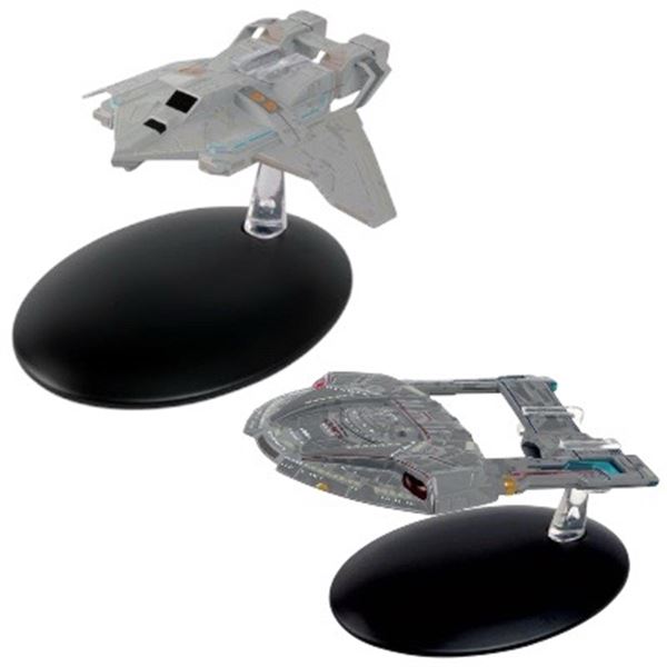 2pc Star Trek Starship Models - Federation Attack Fighter 5198-A/A 2016, Steamrunner Class 9308-A/D 