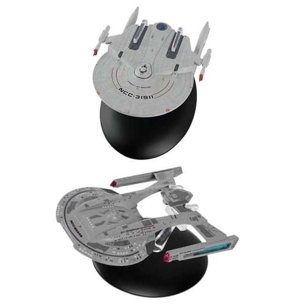 2pc Star Trek Starship Models - Akira Class 4050-A/K 2017 & U.S.S Saratoga NCC-31911 9237-A/B CBS St