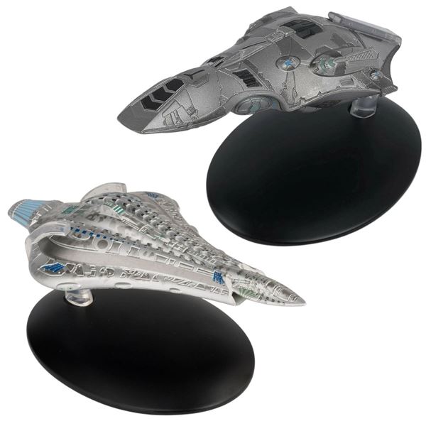 2pc Star Trek Starship Models - Voth Research Vessel 1879-A/B & Voth City Ship 3095-A/C 2017 CBS Stu