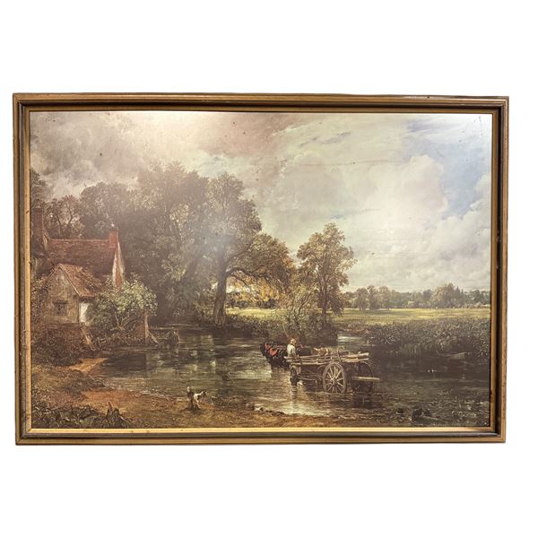 Framed Countryside Landscape Print - Approx 34 1/2" x 24"