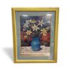 Image 1 : Framed Floral – “A Pitcher of Flowers” - Signed Print by Claude Schneider