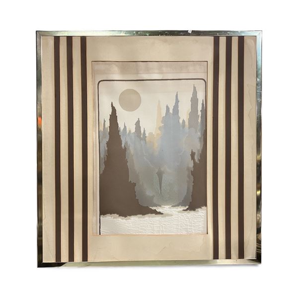 Framed Retro Forest Print – Windsor Decor of Canada - approx 33" x 35"