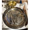Image 2 : Group of assorted silverware - includes Haddon Plate E.P. Copper, Viking Plate bowls, trays, goblets