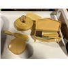 Image 2 : Group of assorted French Ivory vanity items - includes brush, comb set, containers, & small accessor