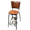 Image 1 : Vintage retro chrome-frame step stool chair