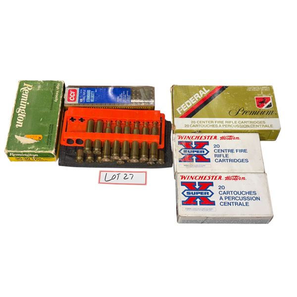 Vintage ammunition lot - Winchester / Federal / Remington / CCI - mixed centre-fire & .22 LR (sold a