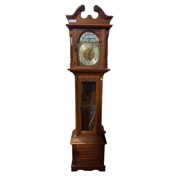 Vintage Emperor Grandfather Clock - approx 19 1/2" x 13" x 81" H