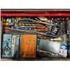 Image 3 : Heavy-Duty Red Rolling Tool Cabinet w/ Multiple Drawers + Assorted Tools - approx 27" x 18" x 42" H