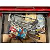 Image 4 : Heavy-Duty Red Rolling Tool Cabinet w/ Multiple Drawers + Assorted Tools - approx 27" x 18" x 42" H