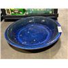 Image 3 : Large Ceramic Fishbowl Planter w/ Deep Blue Glazed Basin - approx 18" D x 17" H