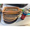 Image 2 : Group of assorted vintage tennis rackets & tennis balls