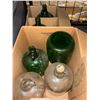 Image 2 : 2 bins of assorted vintage gallon glass jugs