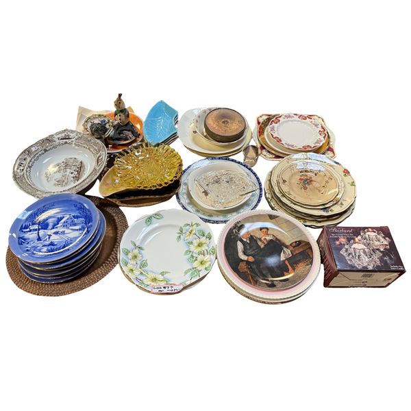 Large group of assorted decorative vintage dishware