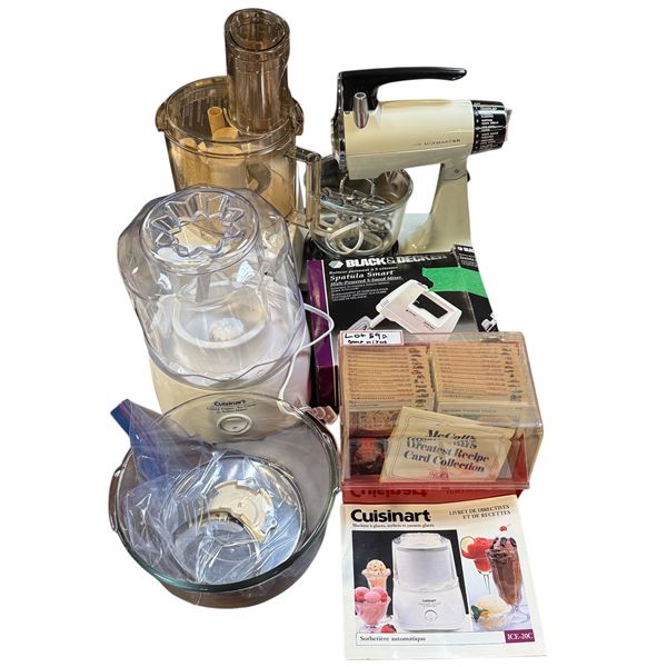 Group of assorted mixers - Black & Decker 5-speed mixer / Cuisinart ice cream & sorbet mixer / Cuisi