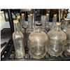 Image 3 : Shelf of assorted vintage glass jugs & bottles