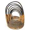 Image 1 : Set of 8 vintage Wicker & Rattan baskets/trays