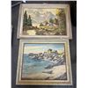 Image 2 : Large group of assorted signed paintings / 3 w/ frame - approx 7