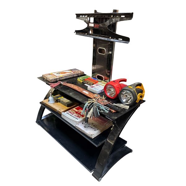 Z-Line Designs 3 tier TV Stand, Glass - approx 44" x 20" x 50 1/2" H