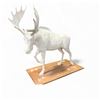 Image 1 : Hudson's Bay - Retail Store Life-Size Moose Statue – Fiberglass Display Sculpture on Rollin