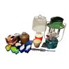 Image 1 : Group of assorted items - includes vintage green lantern / fish shaped candles / copper canister etc