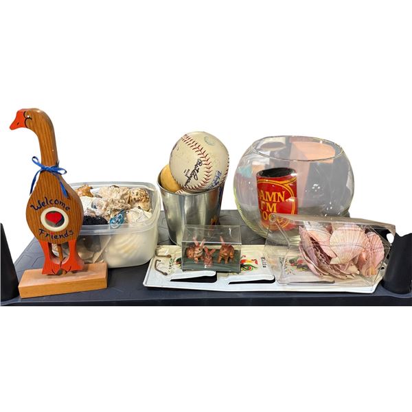 Group of assorted items - includes assorted lacrosse ball & baseballs (one signed) / assorted seas