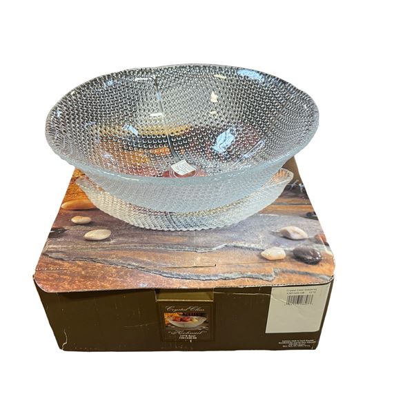 Hobnail - Crystal clear 12" D bowl -301320-GB