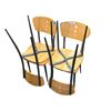 Image 1 : Set of 4 wood & Metal chairs