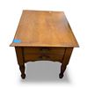 Image 1 : Vintage solid wood 2 drawer side table - approx 21" x 27" x 20 1/2" H