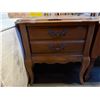 Image 2 : Vintage French Provincial 2-drawer side table - approx 20" x 27" x 20 1/2" H