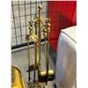 Image 3 : Brass fireplace tool set + coal scuttle