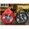Image 2 : 2 Dorcy Handheld Spotlights – Red & Black/Yellow – Heavy-Duty Utility Flashlights