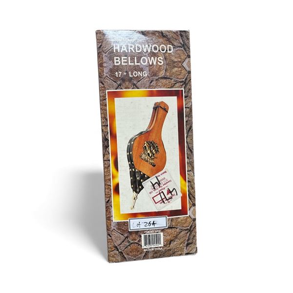 Hardwood Fireplace Bellows – 17" Air Blower (Like New)