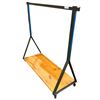 Image 1 : Commercial heavy duty rolling clothing rack w/ wooden base - approx 57" Long (From Hudson's Bay)