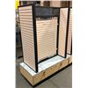 Image 1 : Commercial heavy duty retail slatwall display gondola w/ marble base, hooks & casters - approx 4ft W