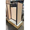 Image 2 : Commercial heavy duty retail slatwall display gondola w/ marble base, hooks & casters - approx 4ft W