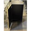 Image 2 : Black & Gold rolling cabinet - approx 16" x 16" x 28 1/2" H