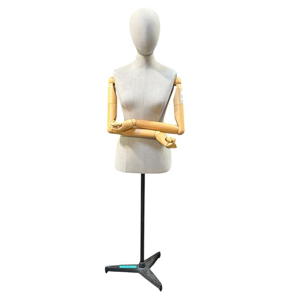 Female Mannequin w/ wooden arms & stand (From Hudson's Bay)