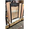 Image 1 : Commercial heavy duty retail slatwall display gondola w/ marble base, hooks & casters - approx 4ft W