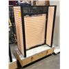 Image 1 : Commercial heavy duty retail slatwall display gondola w/ marble base, hooks & casters - approx 4ft W