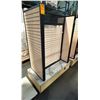 Image 3 : Commercial heavy duty retail slatwall display gondola w/ marble base, hooks & casters - approx 4ft W